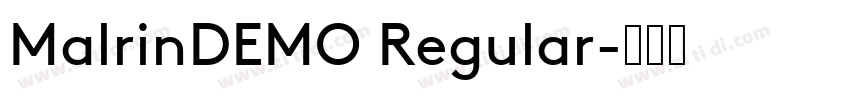 MalrinDEMO Regular字体转换